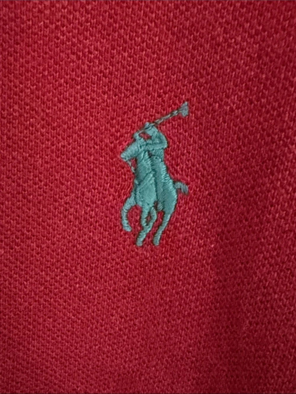 Ralph Lauren Men's Burgundy Long-Sleeve Polo